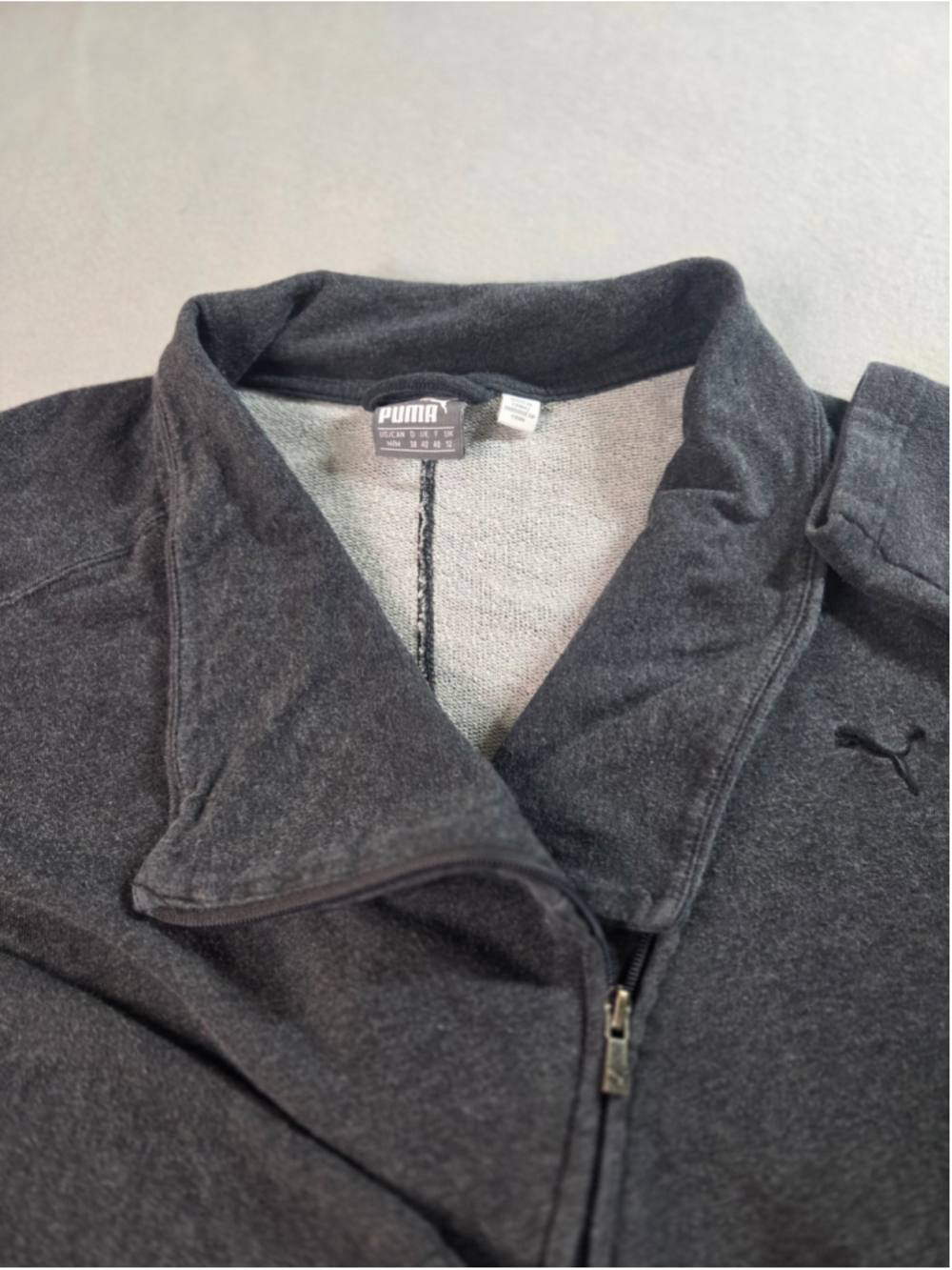 Women's Puma Zip-Up Sweatshirt Grey Size M